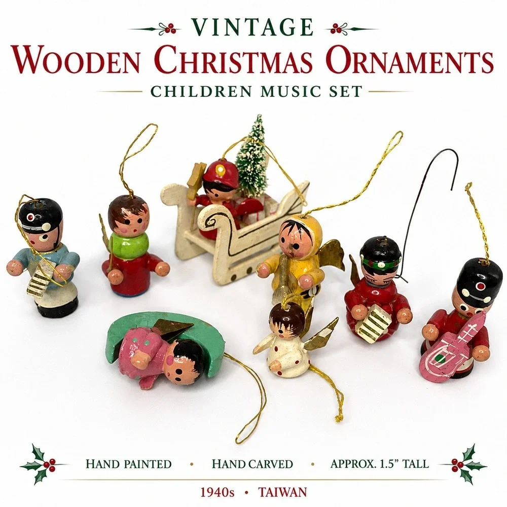 Vintage 1940s Wooden Christmas 1.5